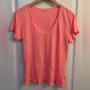 Sundry Pop Peach Scoop Neck Short Sleeve Relaxed T-Shirt Women’s Size 1 / Small